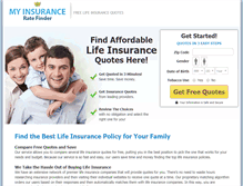 Tablet Screenshot of myinsuranceratefinder.com